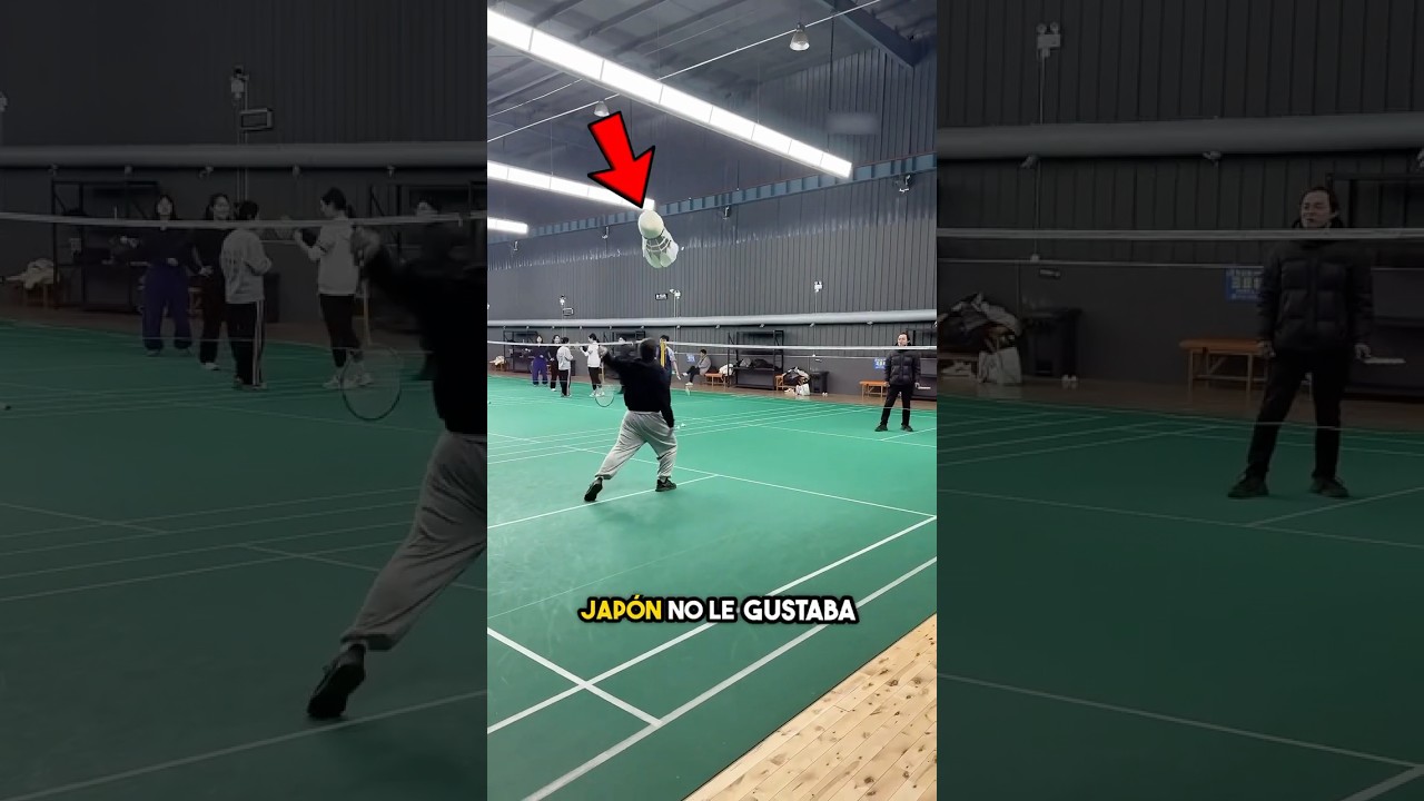 Japonés juega al bádminton de una manera diferente 😳