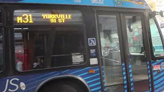 MTA NYCT #9632 on the M31 to Yorkville 91st St at 57th St & Lexington Av