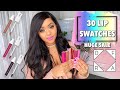 HUGE SALE!! 30 LIP SWATCHES !!!OFRA COSMETICS LONG LASTING LIQUID LIPSTICK SWATCHES