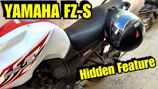 YAMAHA FZ-S hidden helmet lock - YouTube