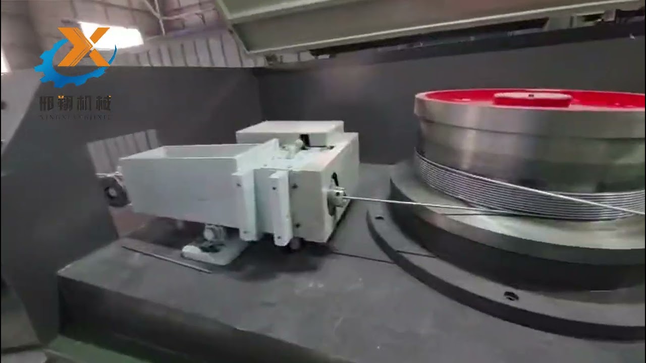 Operation demonstration of the straight line wire drawing machine at the customer's factory