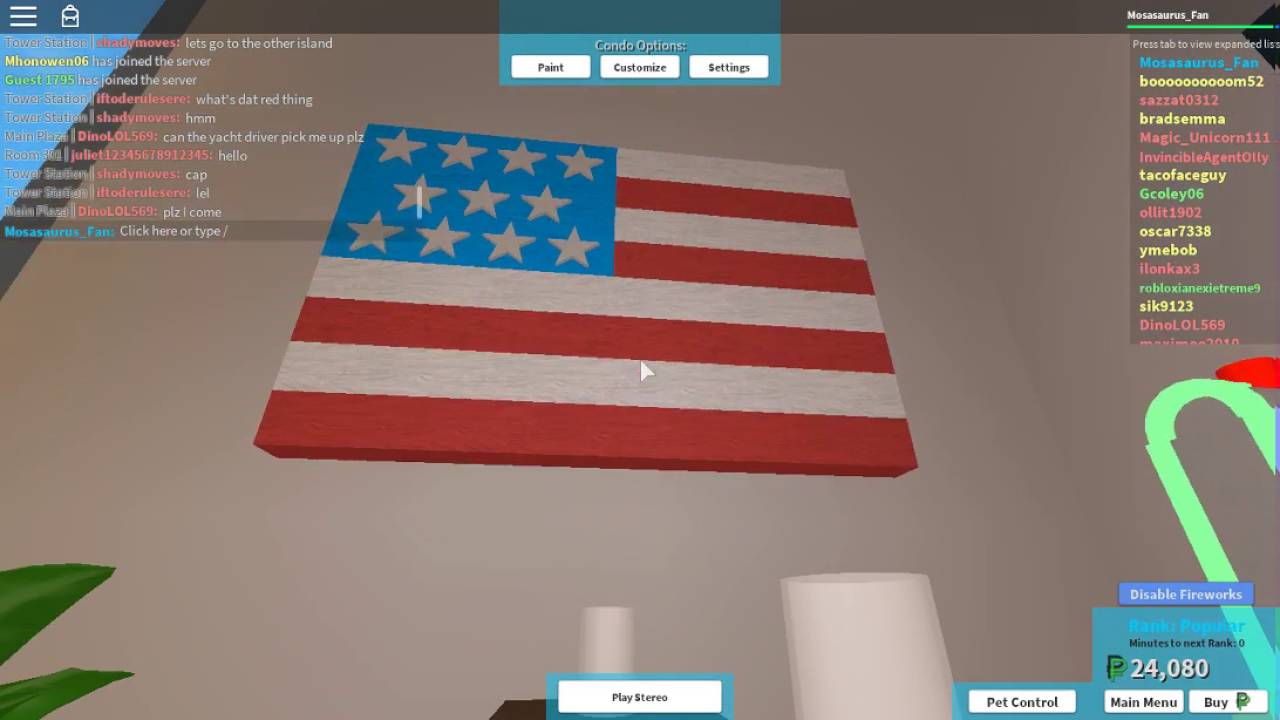 Roblox The Plaza July 4th Code By Mosasaurus Fan - roblox id codes for pictures and the plaza
