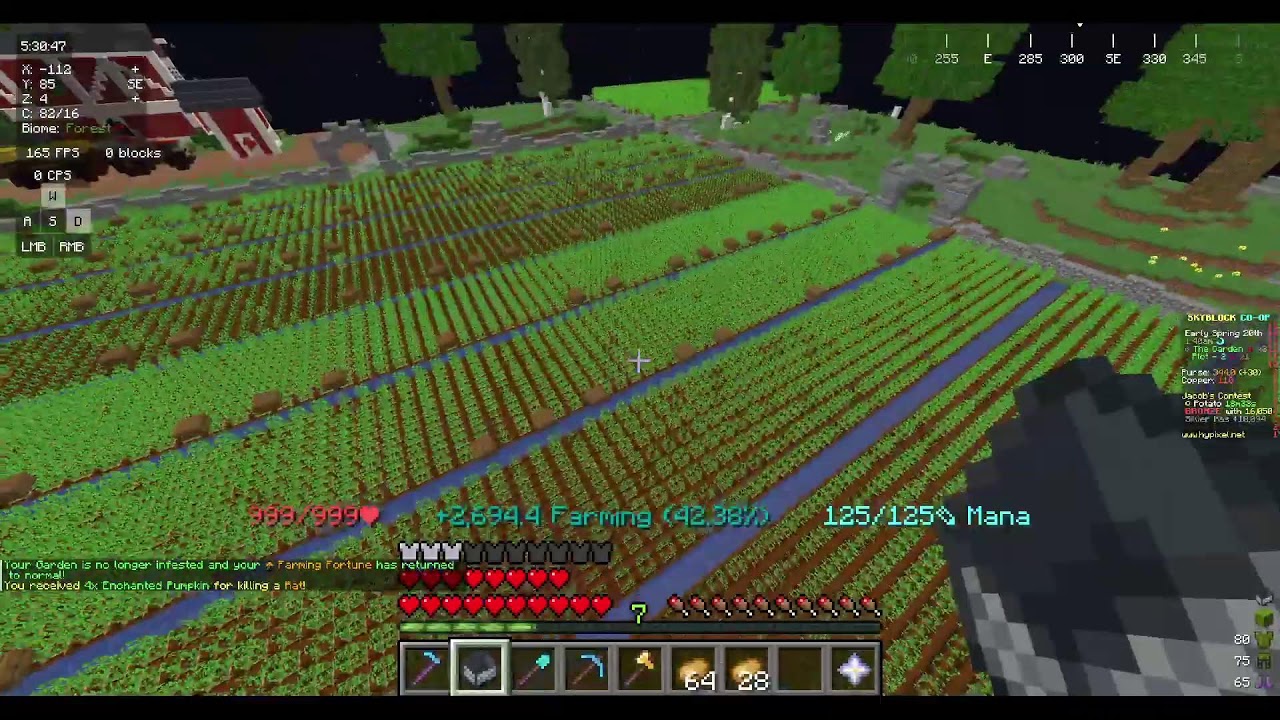 Playing hypixel skyblock !!! - farming for cropies until i get sick of it