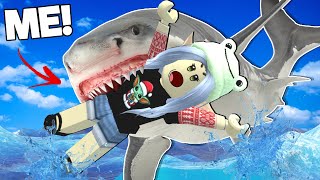 I Became a Megalodon & ATE My Girlfriend! - (Roblox SharkBite Gameplay)