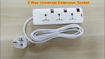 Show you 3 way extension socket