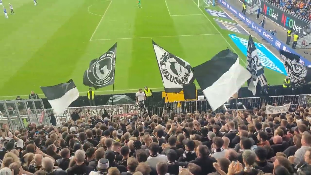 Ulmer Fangesang Support bei Darmstadt 98 gegen SSV Ulm 1846 am 27.10.24