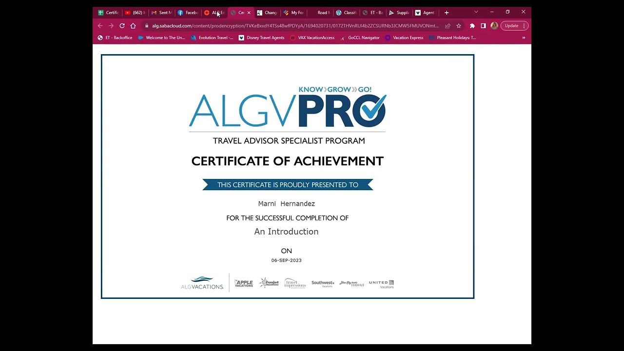 Apple Leisures Vacations ALGV Part 1   Cert Workshop 2023