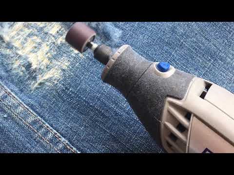DIY: how to distress jeans - YouTube