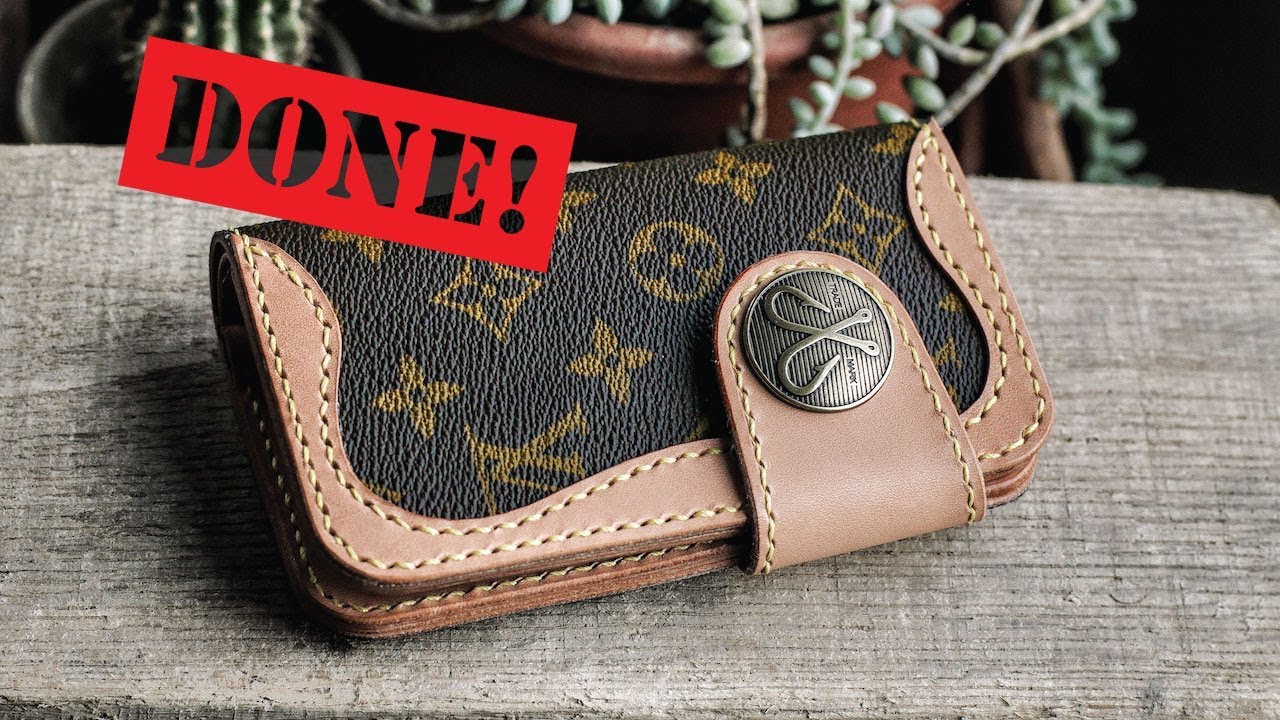 Making a D.I.Y. Louis Vuitton Cowboy Wallet! (Part 2) - YouTube