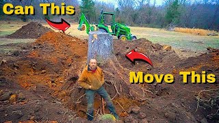What Digging Out Stumps With a Tractor Backhoe is Really Like