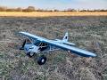 Piper PA-18 Super Cub 1300 mm - glued together after crash, second day of flying [15-03-2026]