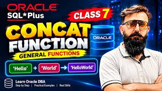 Class 7 - CONCAT Function in Oracle SQL Plus Expained in Hindi/Urdu | Oracle SQL Plus Full Course
