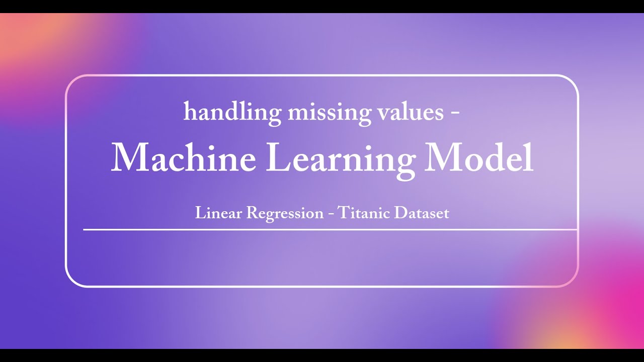 Handling Missing Data Using Linear Regression Machine Learning Model on ...
