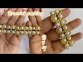 DIY | how to make diy pearl bracelet| easy and simple pearl beaded bracelet making tutorial at home