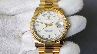 Yellow Gold Rolex Day-Date 118238 36mm Lumed Index White Dial (Day Date Series Part 1 of 4)