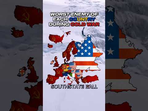 Worst Enemy Of Each Country During Cold War 🌍🥶 #coldwar #europe #maps #history #shorts #viral