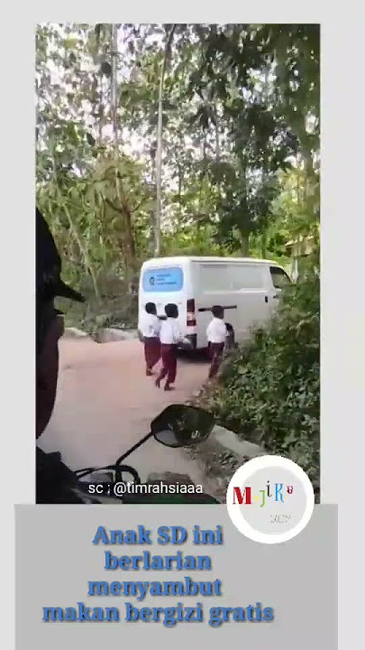 Anak SD ini berlarian menyambut makan bergizi gratis #shorts #pelajar