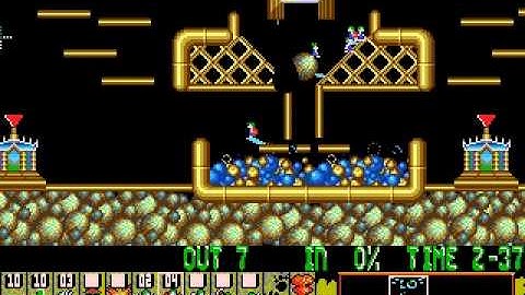 DOS Oh No! More Lemmings Wicked 17 Down the tube
