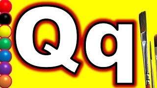 Coloring for kids to Learn colors for children babies - Q alphabet coloring pages s