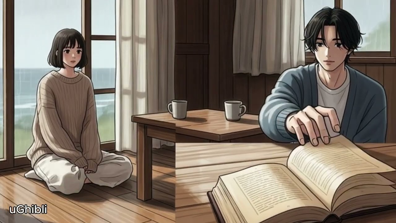 A Rainy Morning in a Small Coastal Wooden House | 4K Peaceful Atmosphere Cozy Slow Living, Rain ASMR