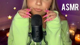 ASMR Nail Tapping, Mic Scratching & Tapping with Long Nails ⭐️ No Talking