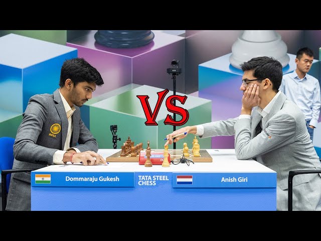 Tata Steel Round 2: Anish Giri vs Dommaraju Gukesh 
