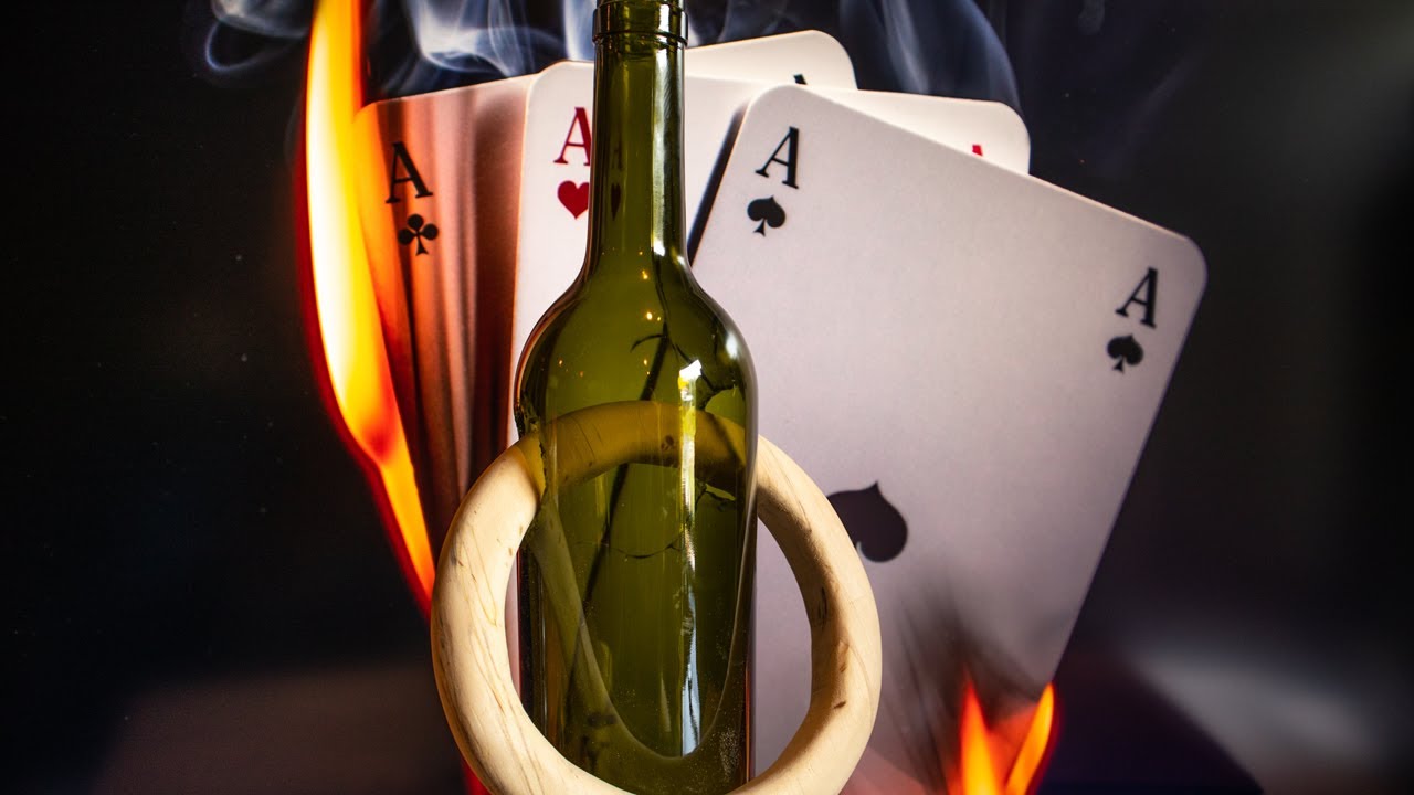 Impossible Ring Through Glass Bottle