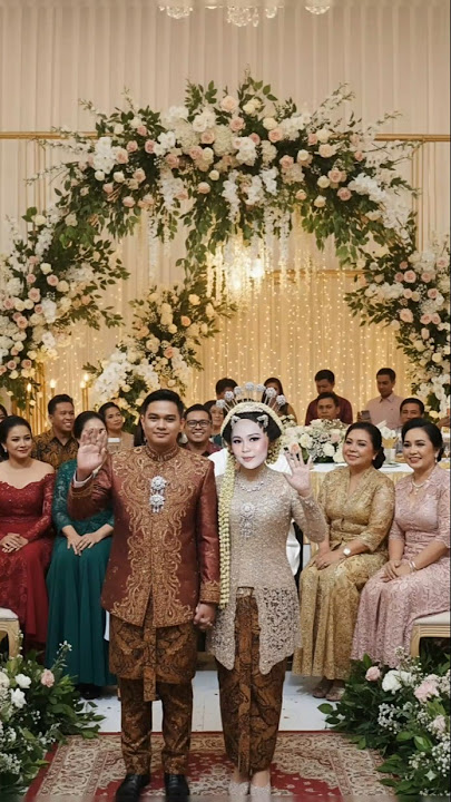 The beauty of the bride and groom's handsomeness makes the invited guests amazed when they see him.