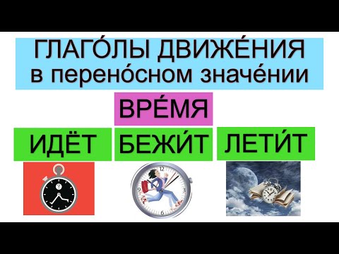 Figurative Meanings of  Verbs of Motion. Глаголы движения в переносном значении