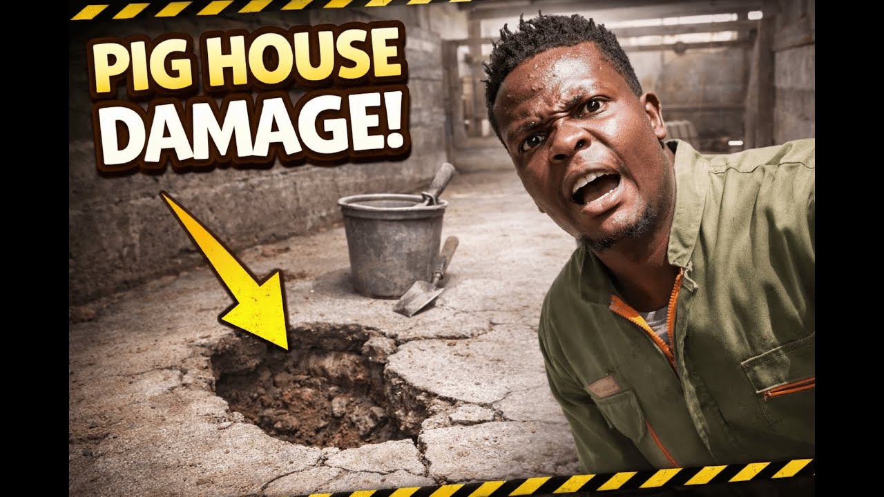 This Hole Was Dangerous 😳 Fixing Our Pig House Floor