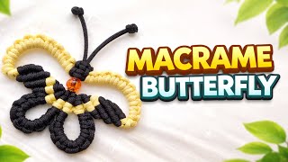 Macrame Butterfly Keychain | Macrame Animals | Macrame Butterfly Tutorial