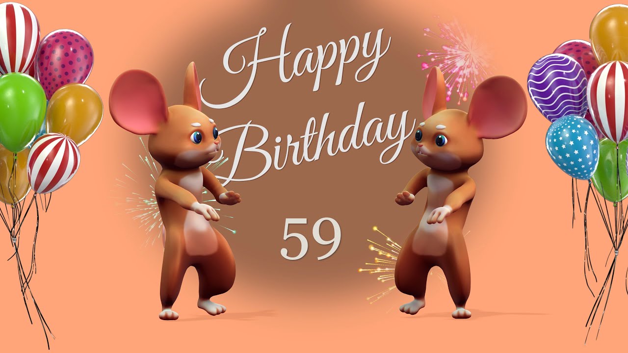 🎉 59th Happy Birthday! 🎉 59 Years Happy Birthday To You Song