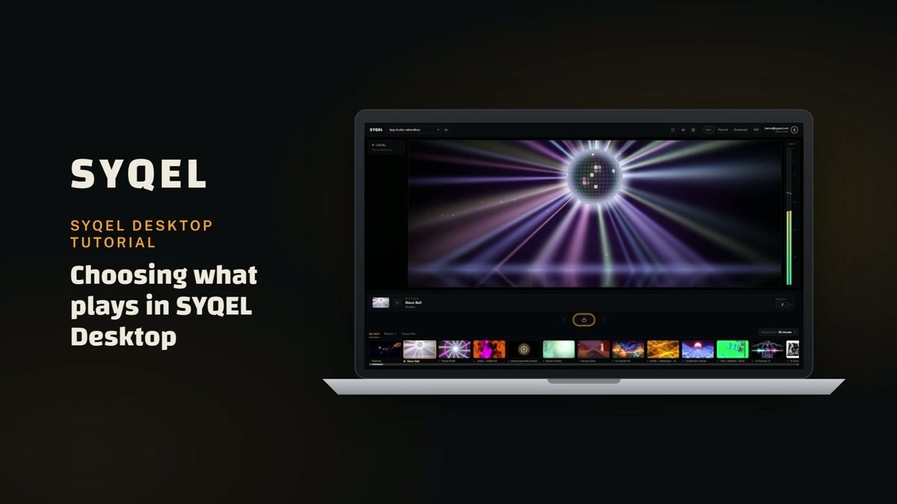 Feeds and playlists: choose what your visualizer plays