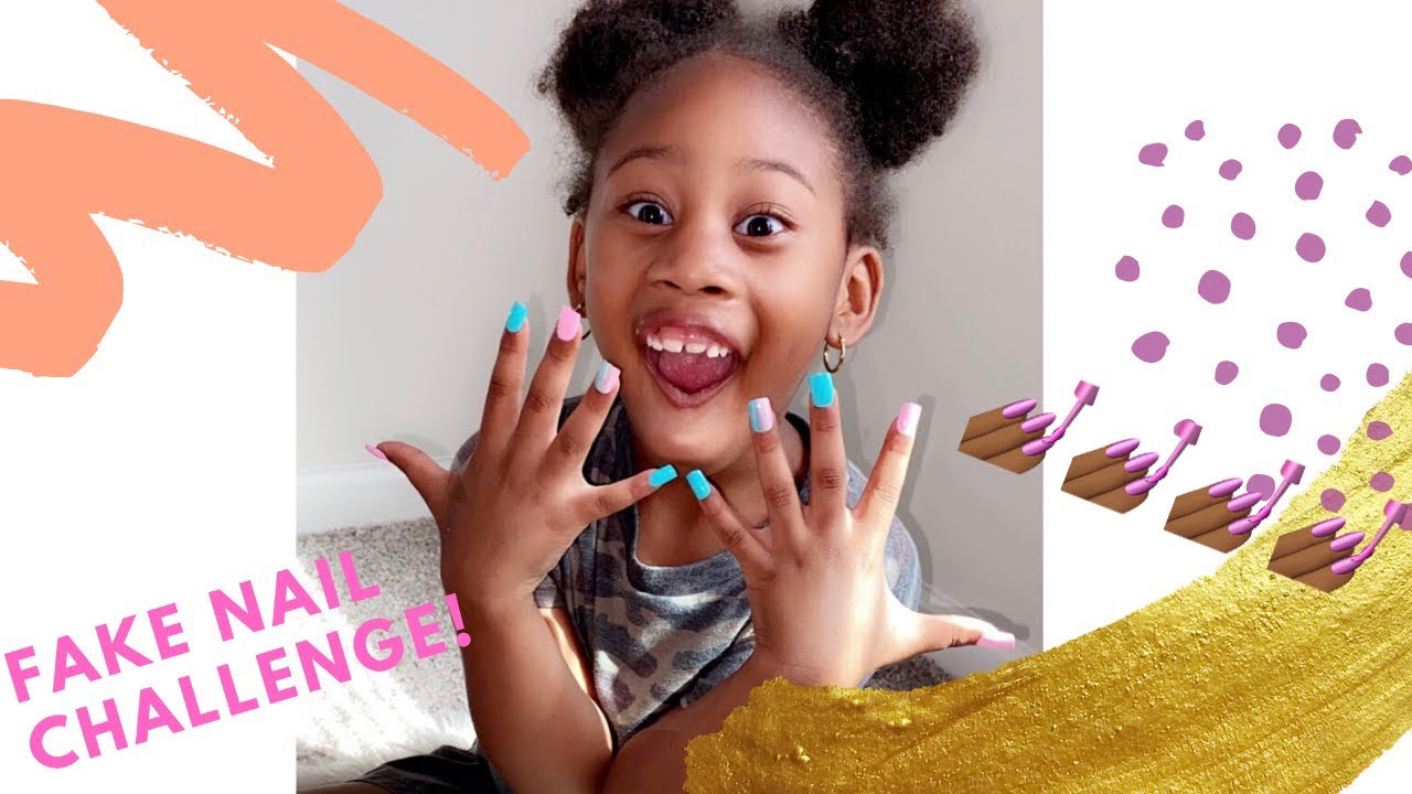 Fake Nail Challenge!! - YouTube