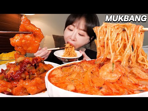 💗불향 가득 꾸덕 촉촉한 <strong>보배반점</strong> 크림짬뽕🍜, 직접 만든 깐풍기 먹방🌶️ Spicy cream jjamppong, Kkanpunggi MUKBANG