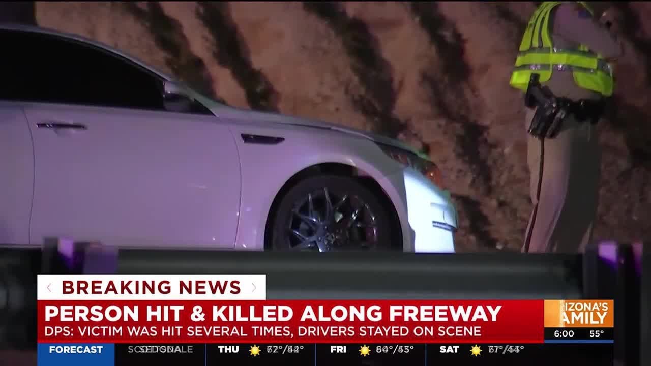 Man hit, killed by car on I-17 in Phoenix - YouTube