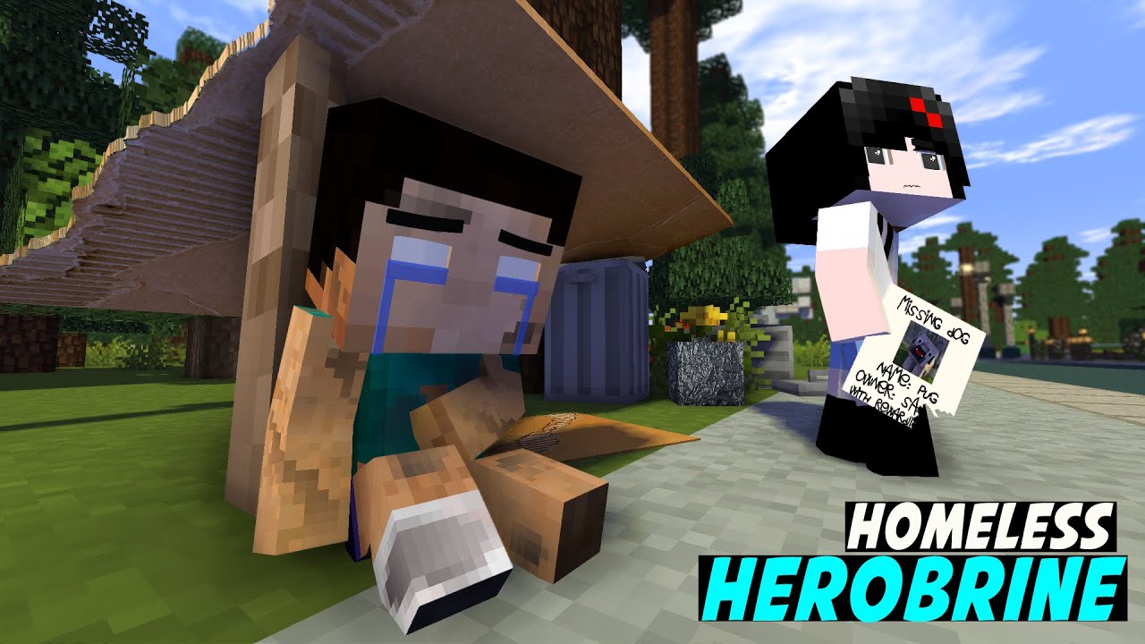 HEROBRINE WAS HOMELESS - Monster School Animation