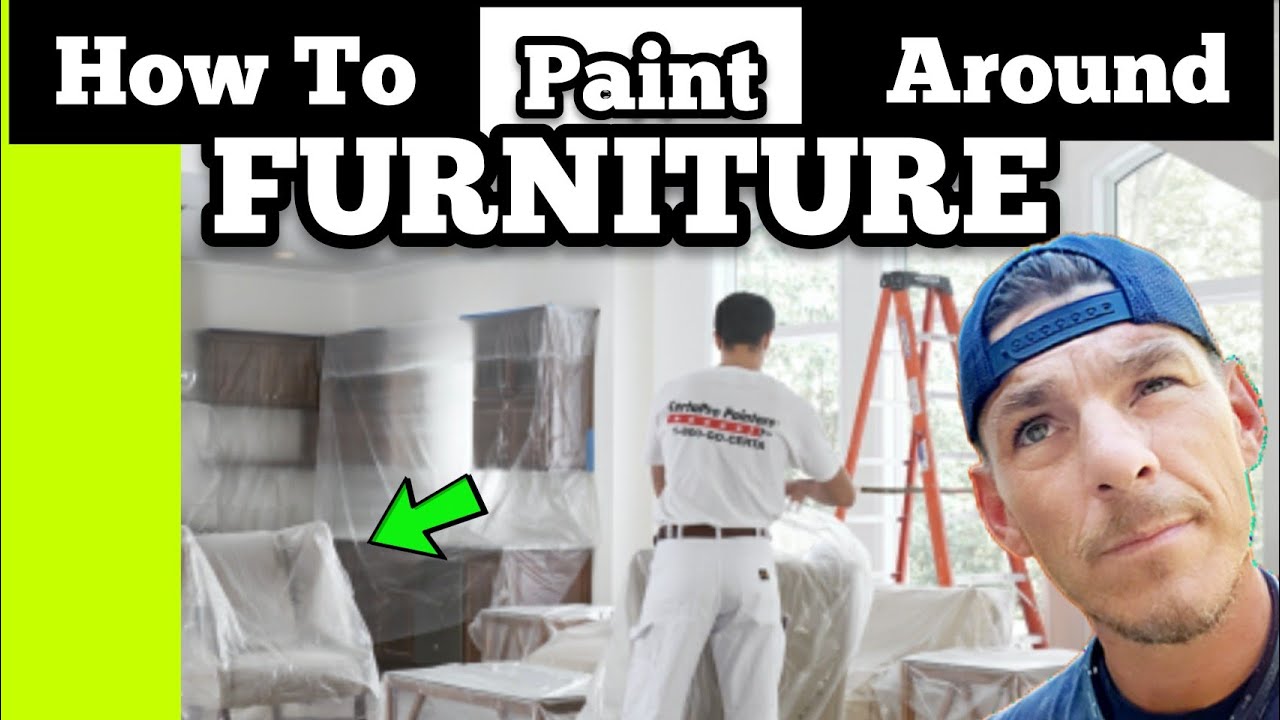 HOW TO PAINT A ROOM WITH FURNITURE IN IT