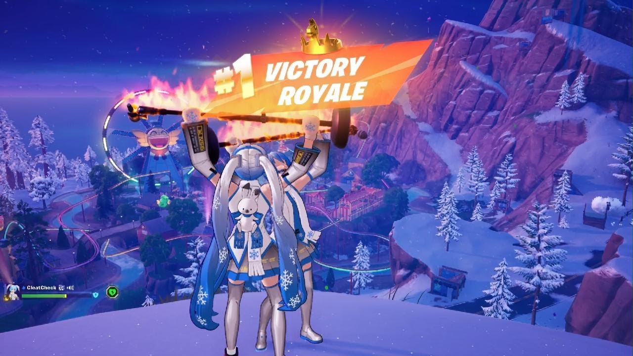 *NEW* REACTIVITY OFF SNOW MIKU SKIN IN FORTNITE PS5 + A VICTORY ROYALE WIN! (DUO)