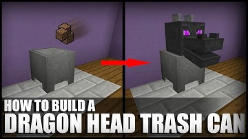 How to Make a Working Trash Can in Minecraft (Dragon Head Edition)