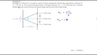 Chapter 27, Example #2 (Young's double slit)