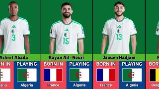 Birthplaces of ALGERIA's World Cup 2026 Players