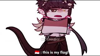 You copied my flag! || Gacha ; countryhumans Indonesia Monaco Poland