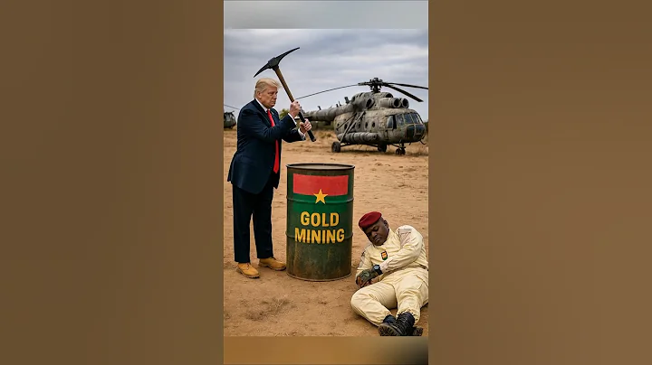 Trump Discovers Gold Mining in Burkina Faso Desert 😂 Ibrahim Traoré Funny Reaction Comedy #memes