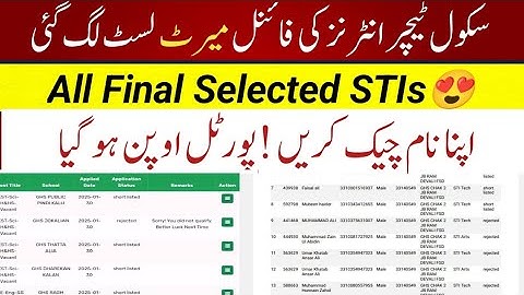 STI Final Merit List 2025 | Final Selected STI Candidates | How to Check Your Name in the List?