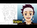 How to draw Tangiro from Demon Slayer