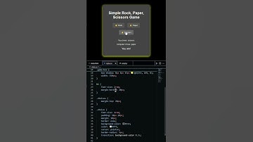 Simple Rock Paper Scissor Game #coding #programming #webdevelopment #frontend