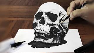 Skull - How To Draw Trick Art 3D
