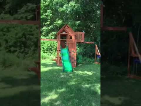 Backyard Discovery Skyfort II All Cedar Wood Swing Set Great design and features Big build by Best Reviews