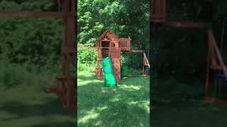Backyard Discovery Skyfort II All Cedar Wood Swing Set   Great design and features  Big build